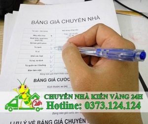 Giá dịch vụ chuyển nhà trọn gói